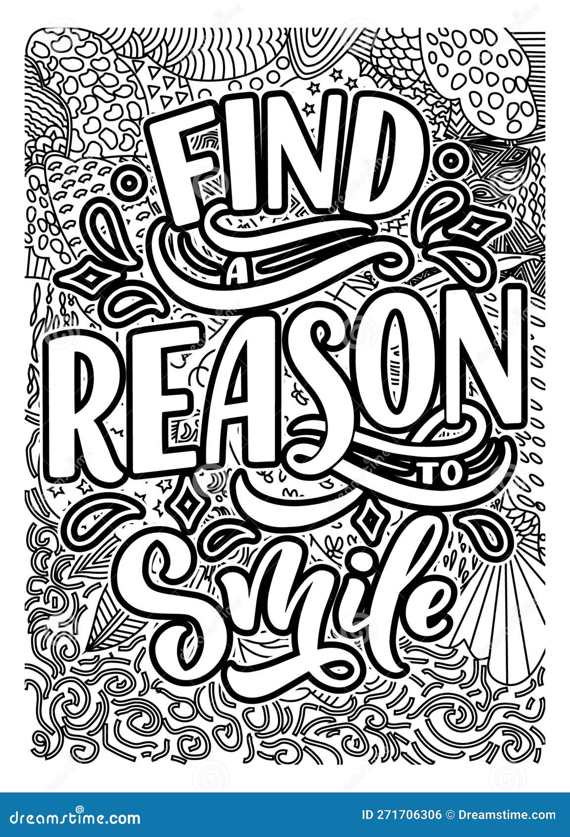 Inspirational quote coloring pages for adults motivational coloring page design stock illustration