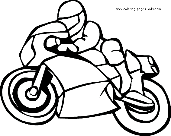 Motorcycle color pages