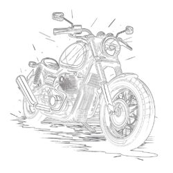 Motorcycles coloring pages