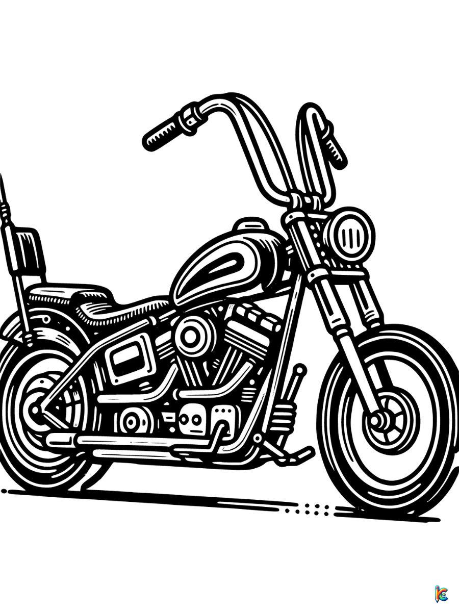 Motorcycle coloring pages â