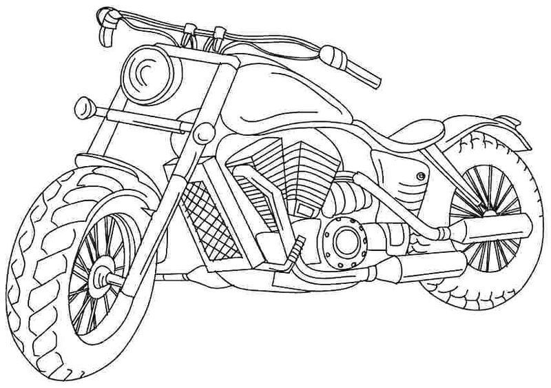 Motorcycle coloring pages pdf for your kids