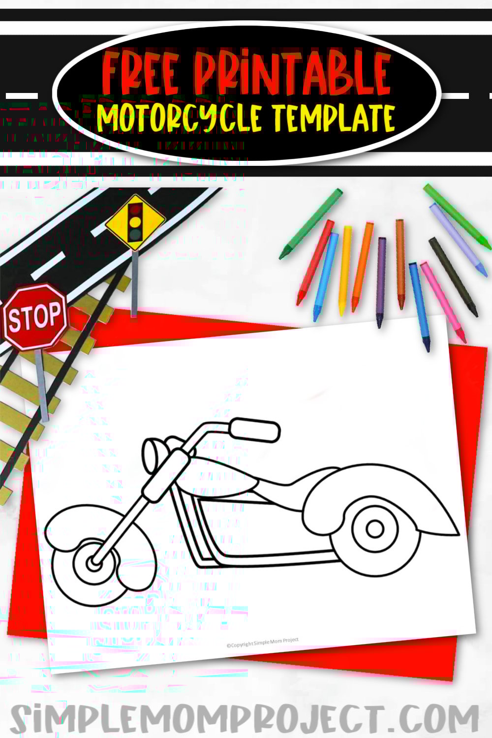 Free printable motorcycle template â simple mom project