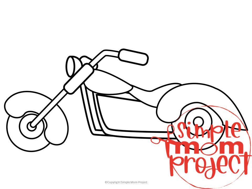 Free printable motorcycle template â simple mom project