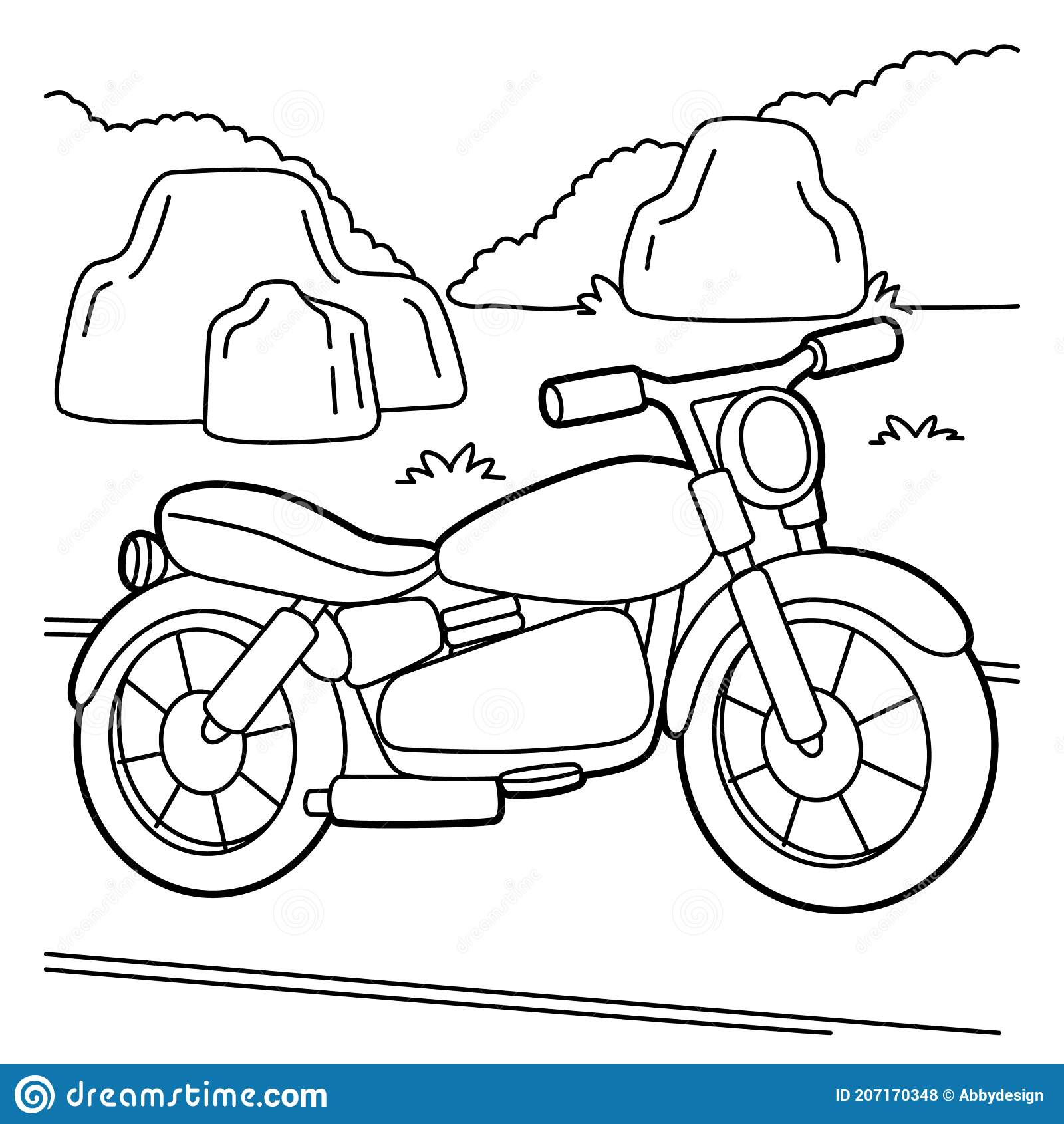 Coloring pages free printabel motorcycle coloring page
