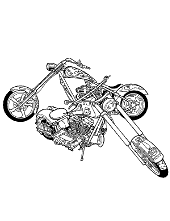 Easy motorcycle coloring page for kids