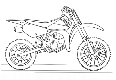 Suzuki dirt bike coloring page free printable coloring pages