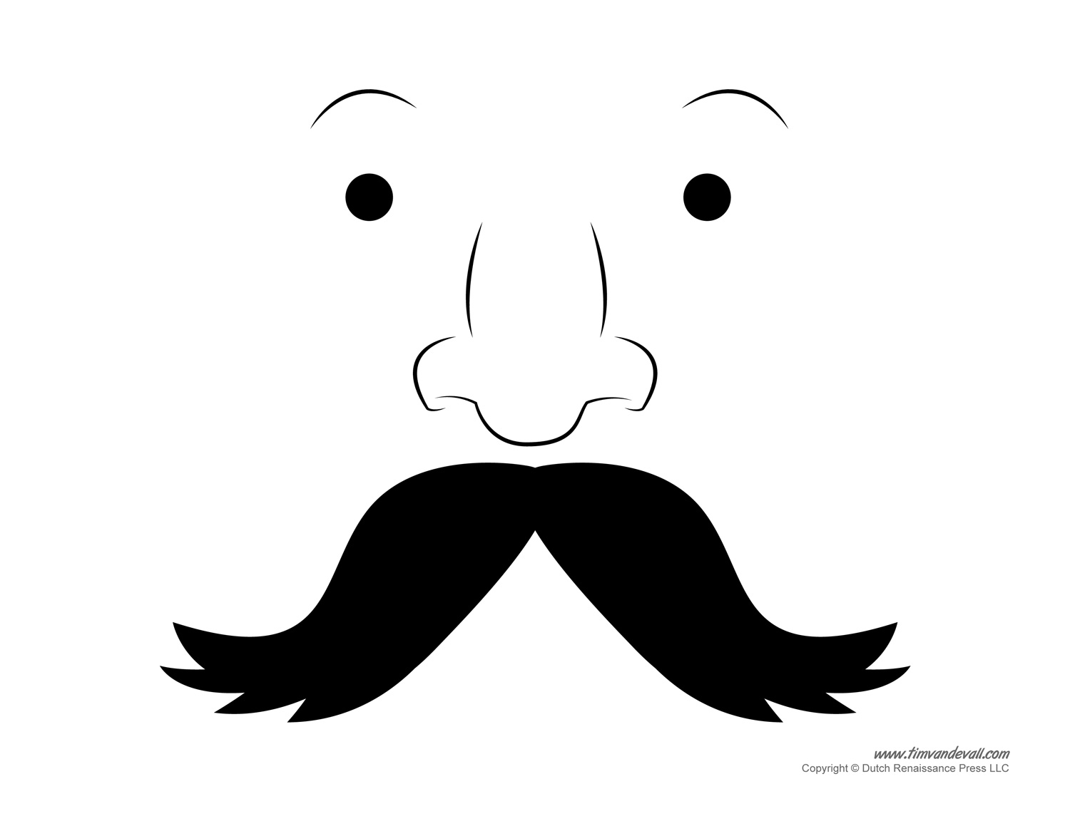 Printable mustache templates mustaches for kids â tims printables