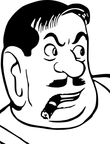 Smoking man with moustache coloring page free printable coloring pages