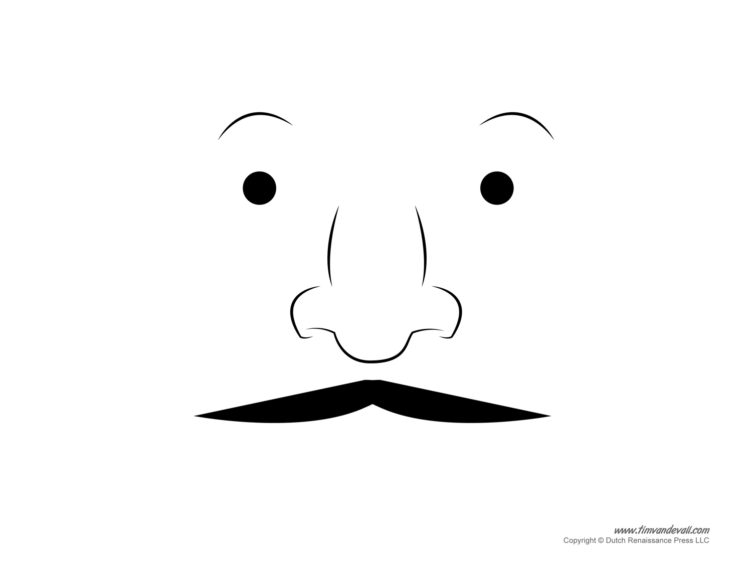 Printable mustache templates mustaches for kids â tims printables