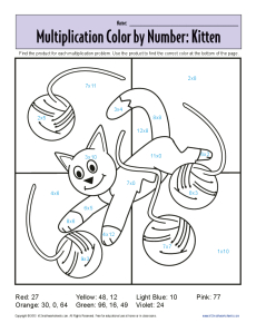 Multiplication color by number