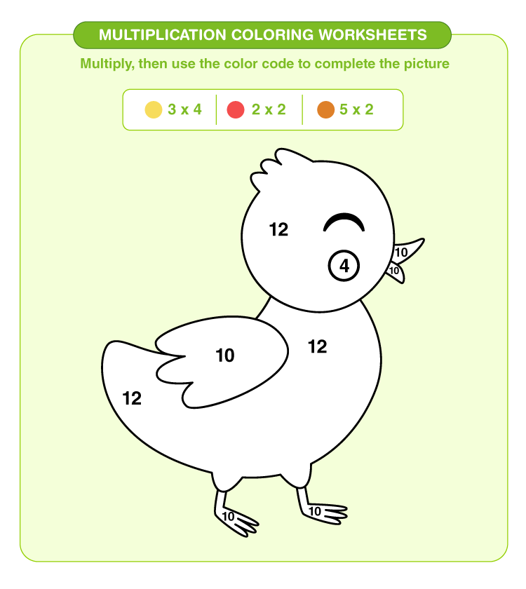 Multiplication coloring worksheets download free printables