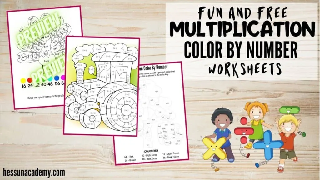 Free multiplication color by number printablesworksheets
