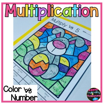 Multiplication facts color by number worksheets spring coloring pages