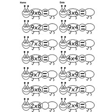 Top free printable multiplication coloring sheets online