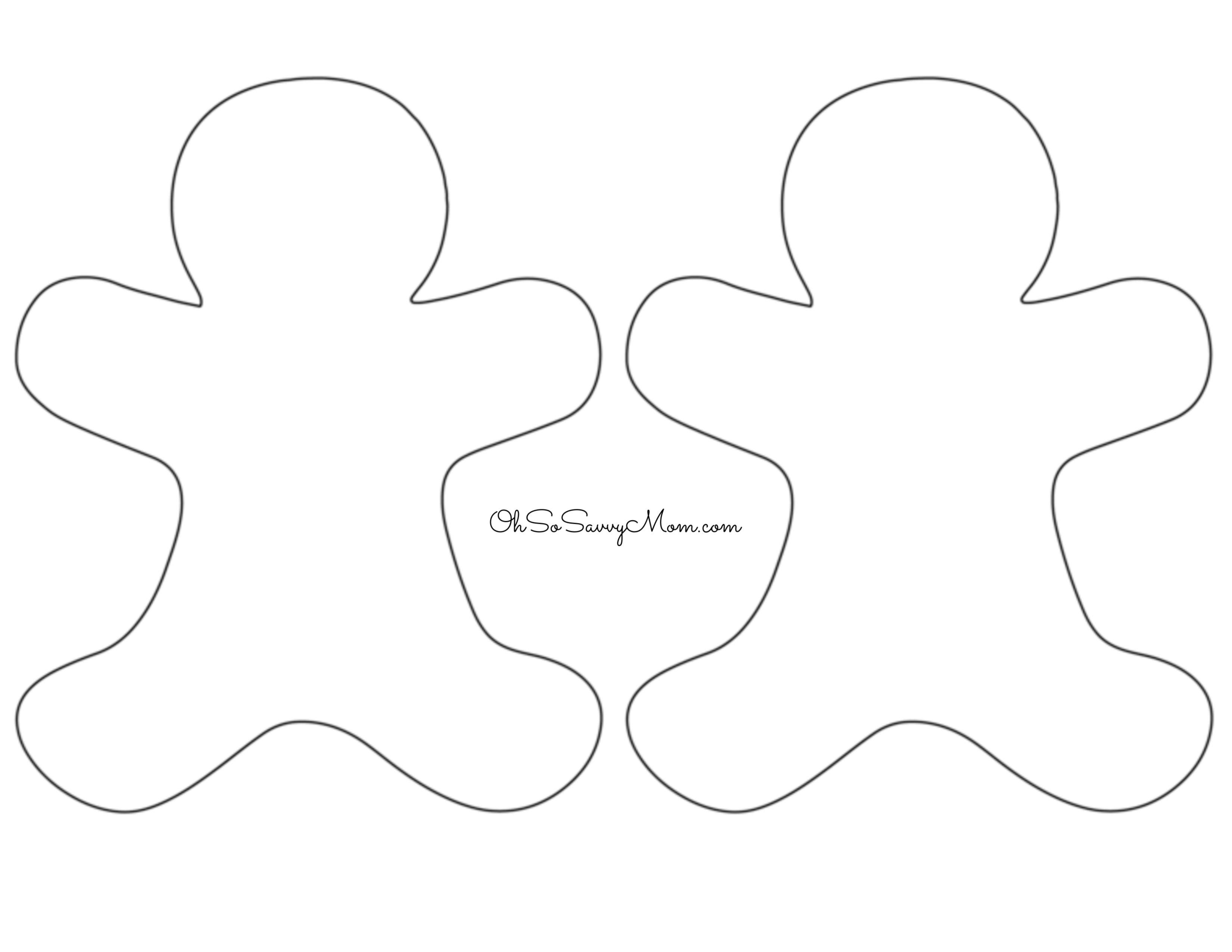 Gingerbread man printable template