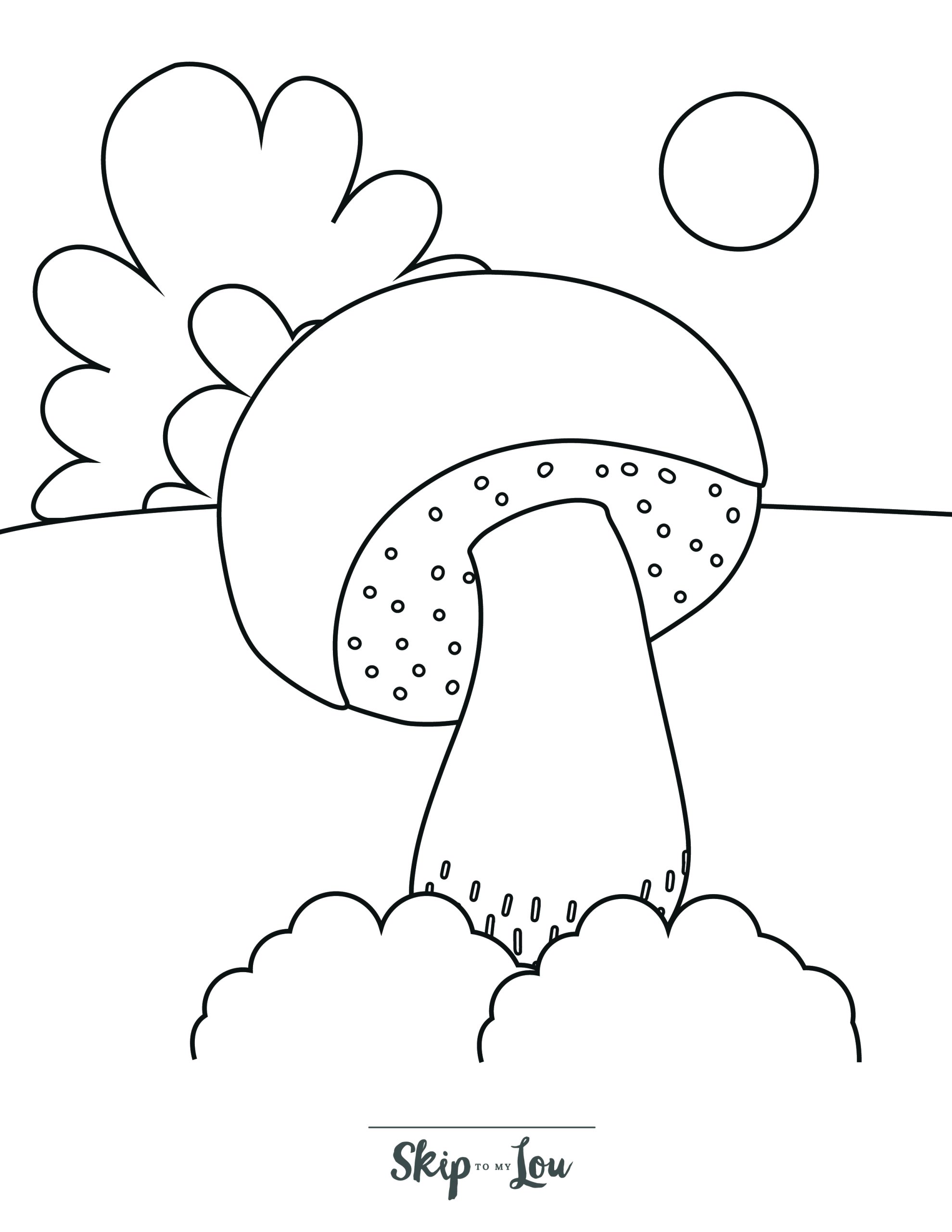 Free mushroom coloring pages