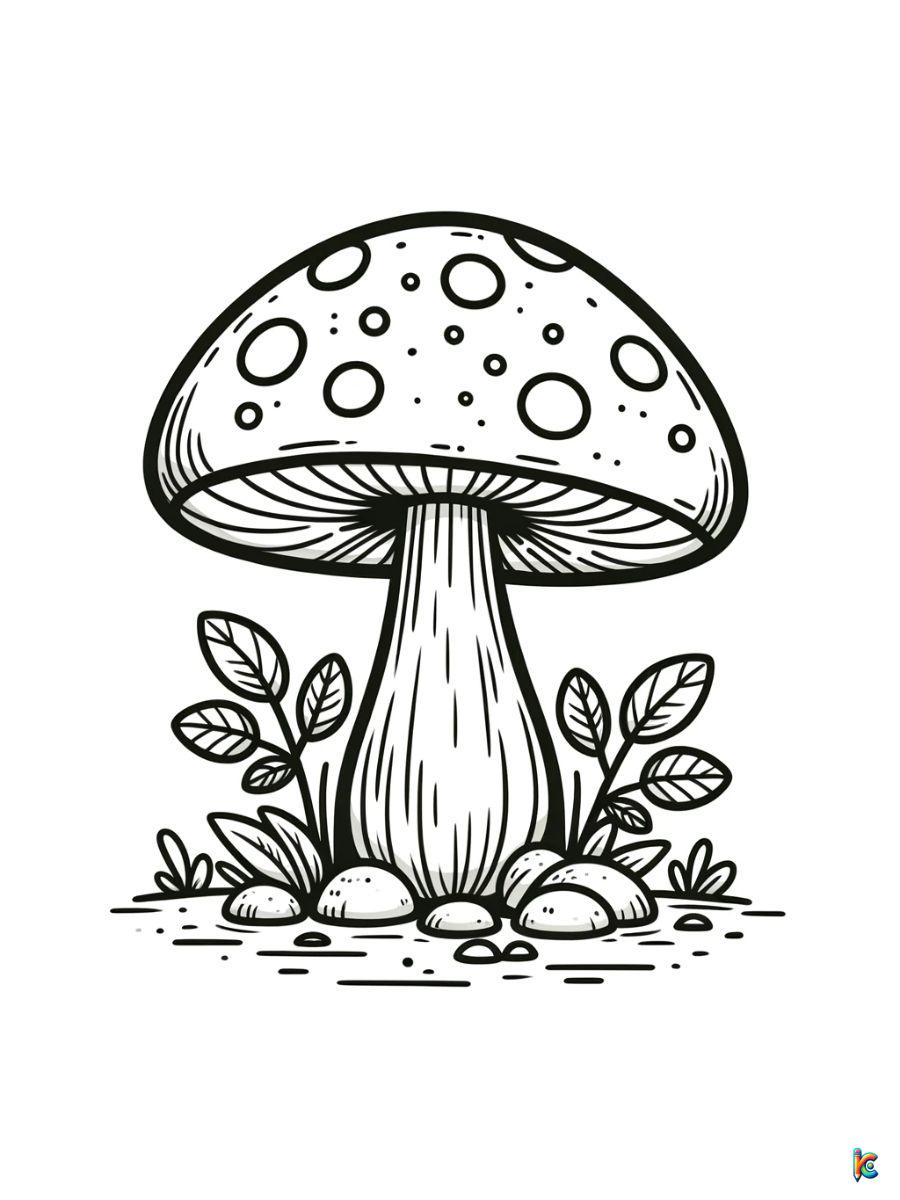 Mushroom coloring pages â