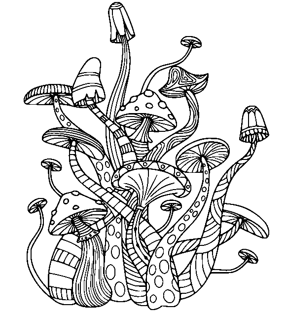 Mushroom coloring pages printable for free download