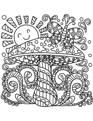 Coloring pages mushrooms coloring pages