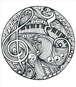 Music coloring pages