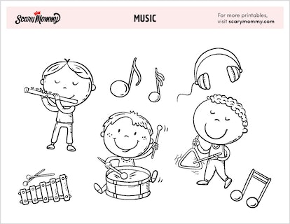 Music coloring pages that really rock