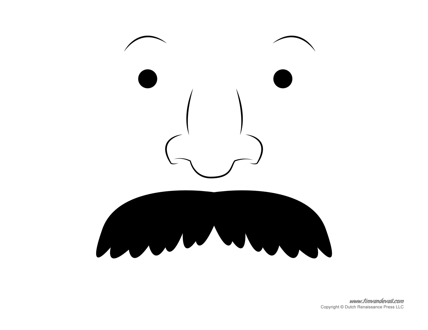 Printable mustache templates mustaches for kids â tims printables