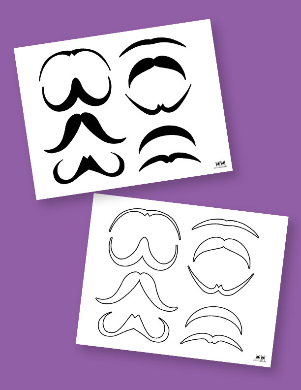Printable mustache templates
