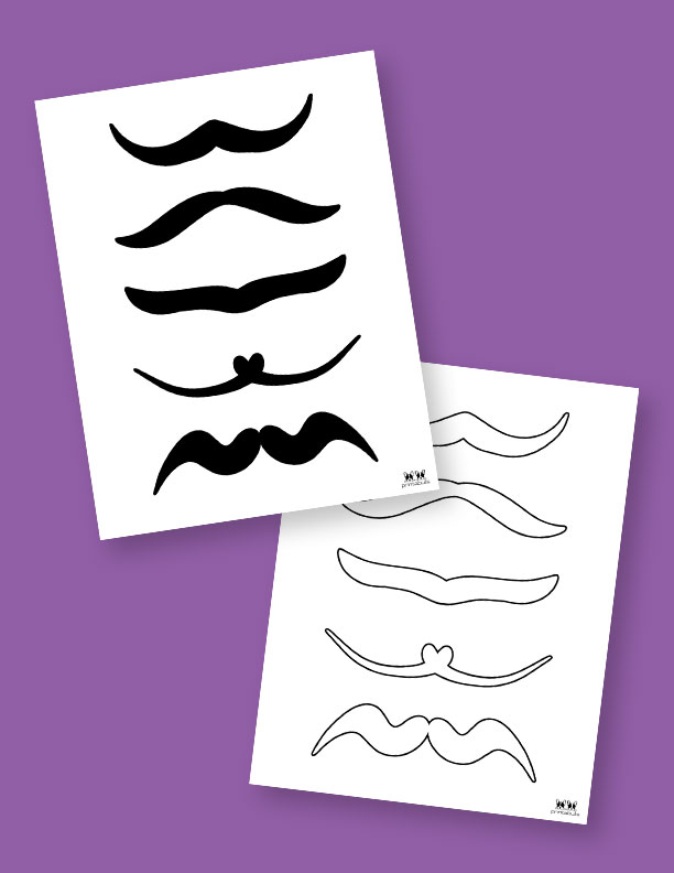 Printable mustache templates