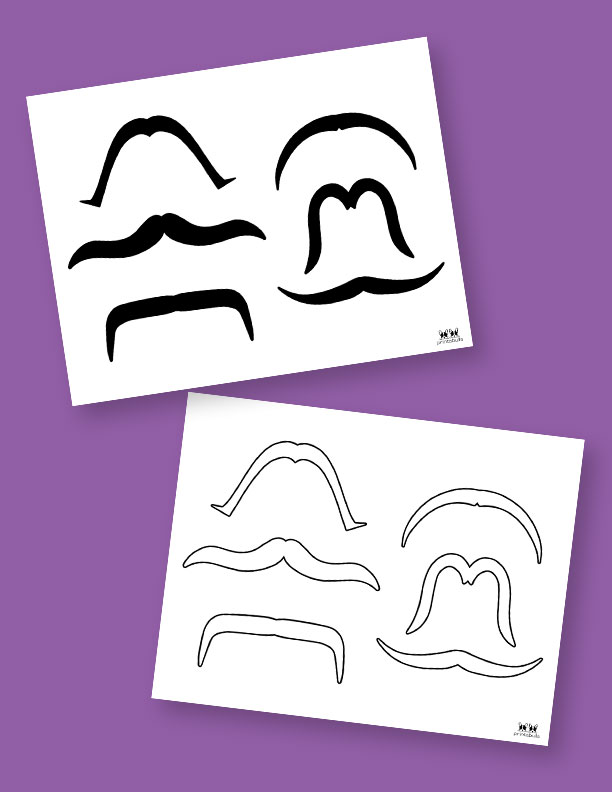 Printable mustache templates