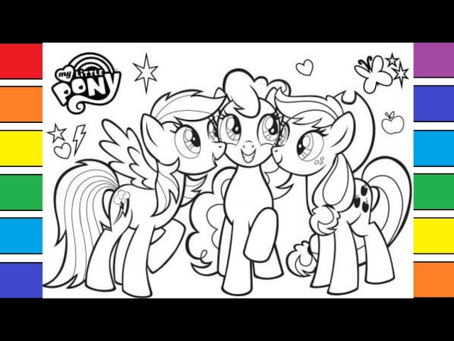 Y little pony coloring painting and coloring for kids learn how to color coloring page