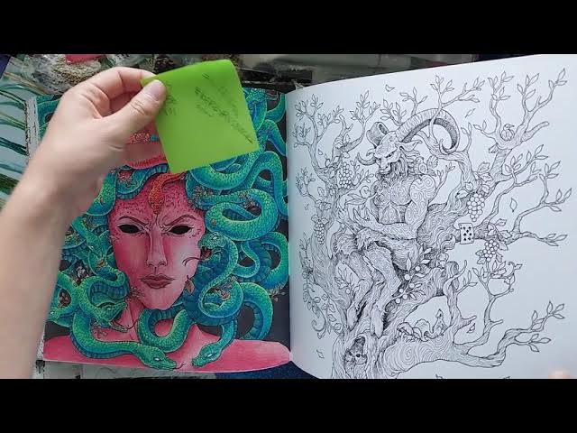 Adult coloring book flip through fantomorphia and mythomorphia by kerby rosanes