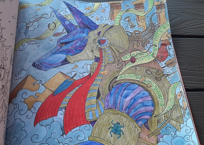 Glitterwolf and colouring books