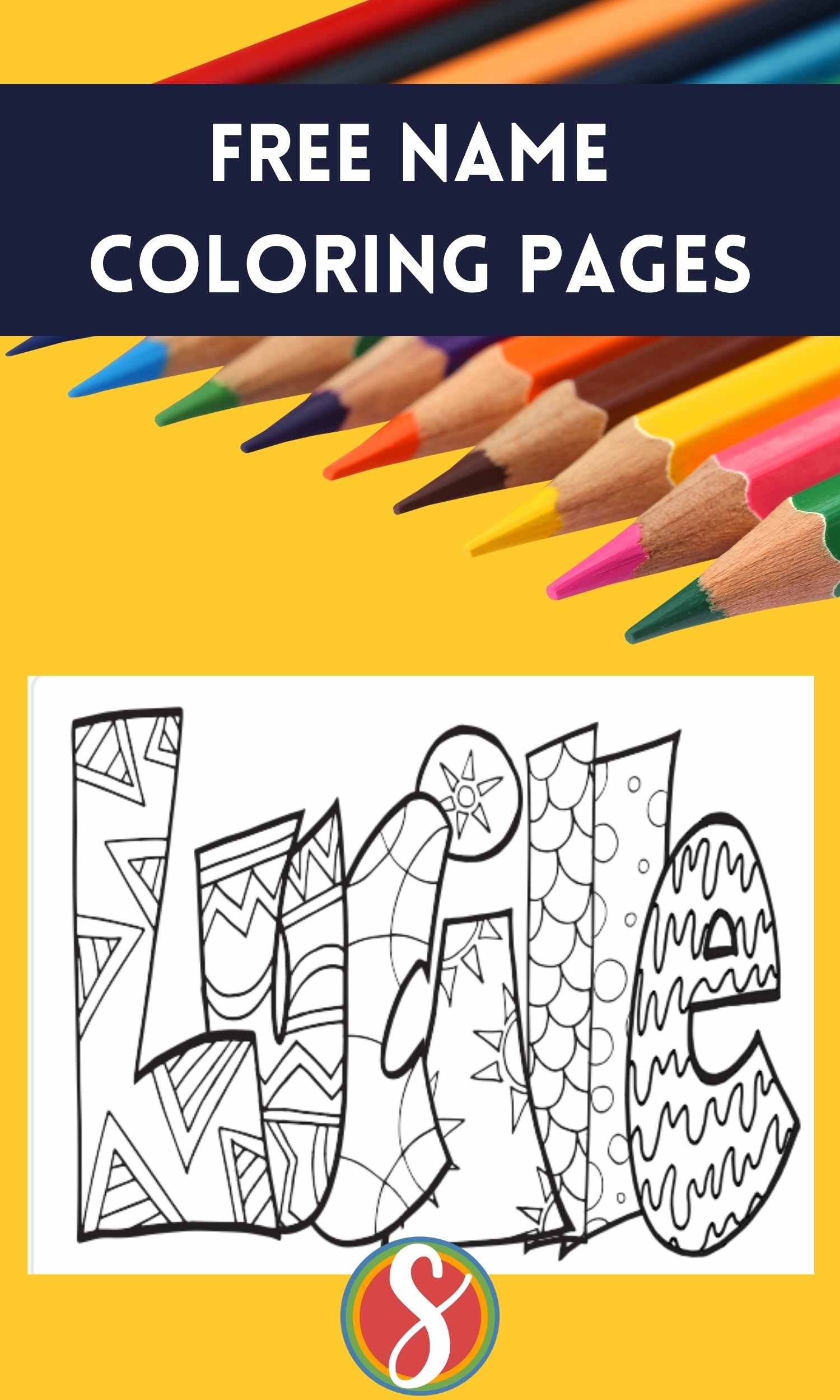 Lucille free name coloring page â stevie doodles