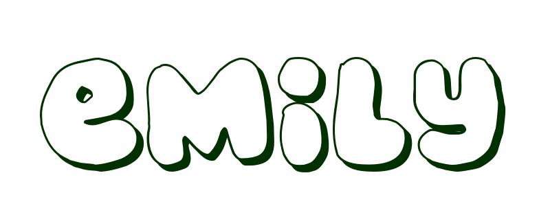 Coloring page first name emily