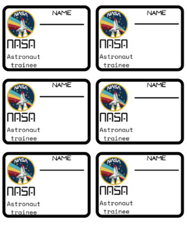 Nasa id badge template tpt