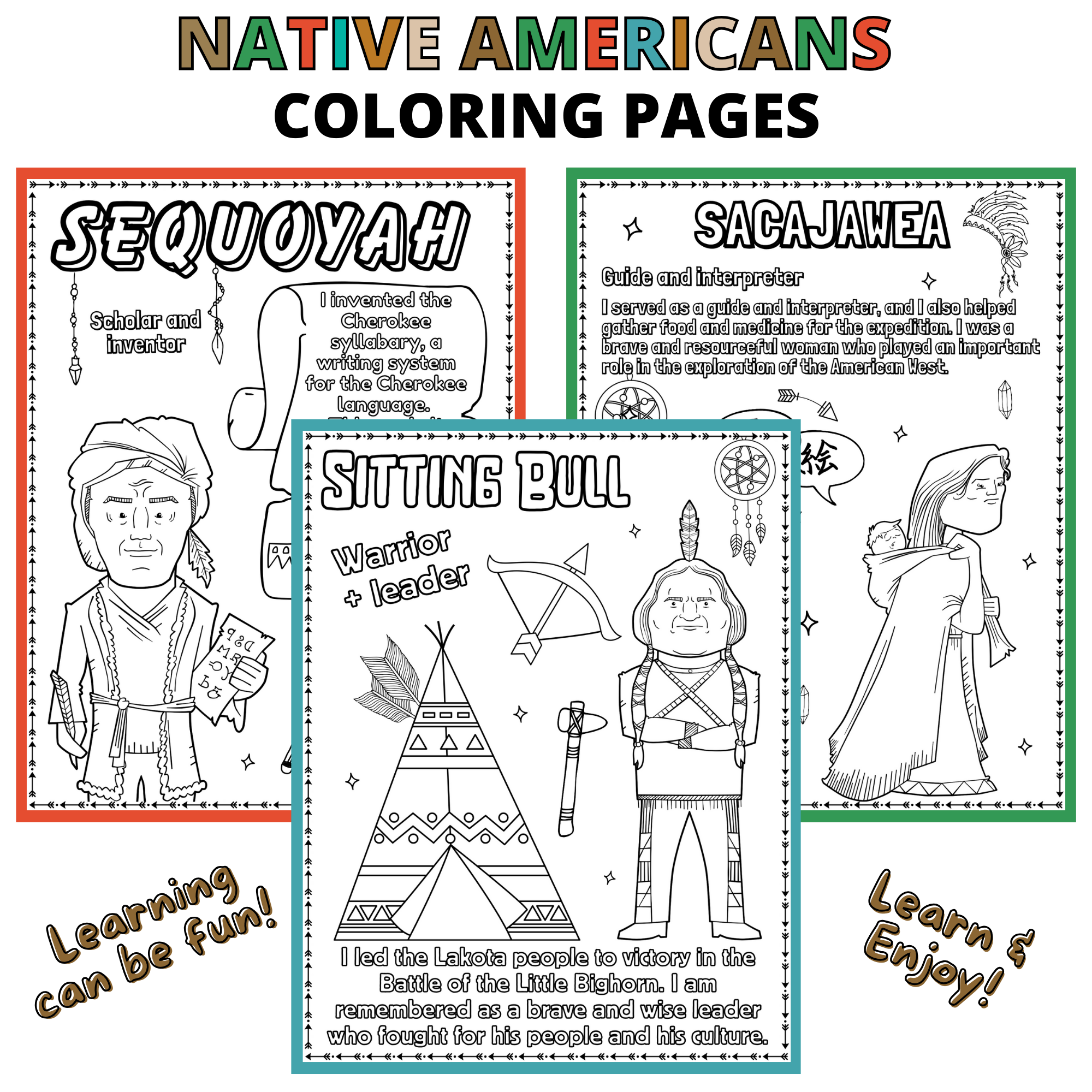 Native americans heritage month coloring pages indigenous peoples day bundle made by teachers