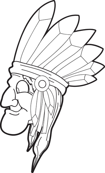 Printable native american coloring page for kids â