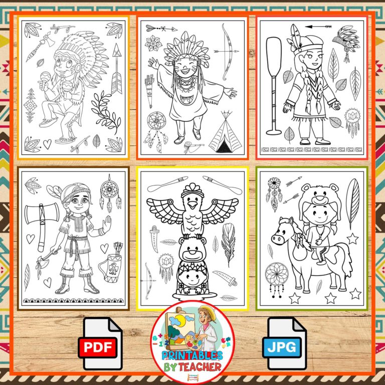 Native american heritage month coloring pages november activities â worksheets â teacha