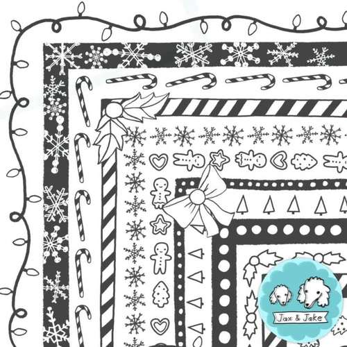 Winter holiday clipart borders