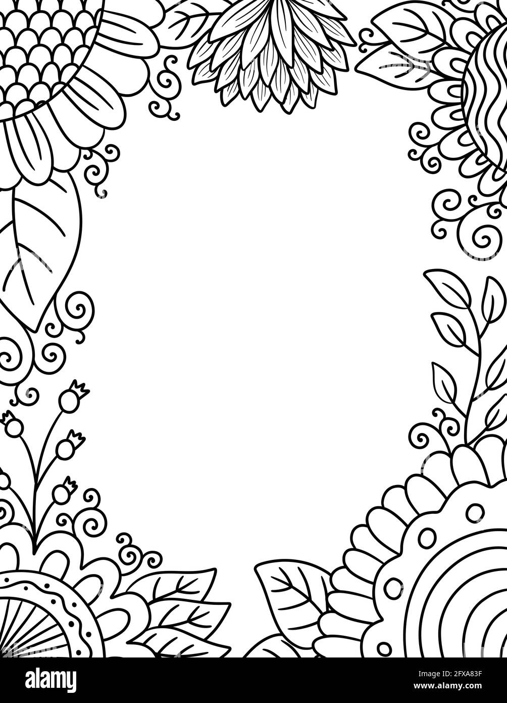 Coloring border black and white stock photos images