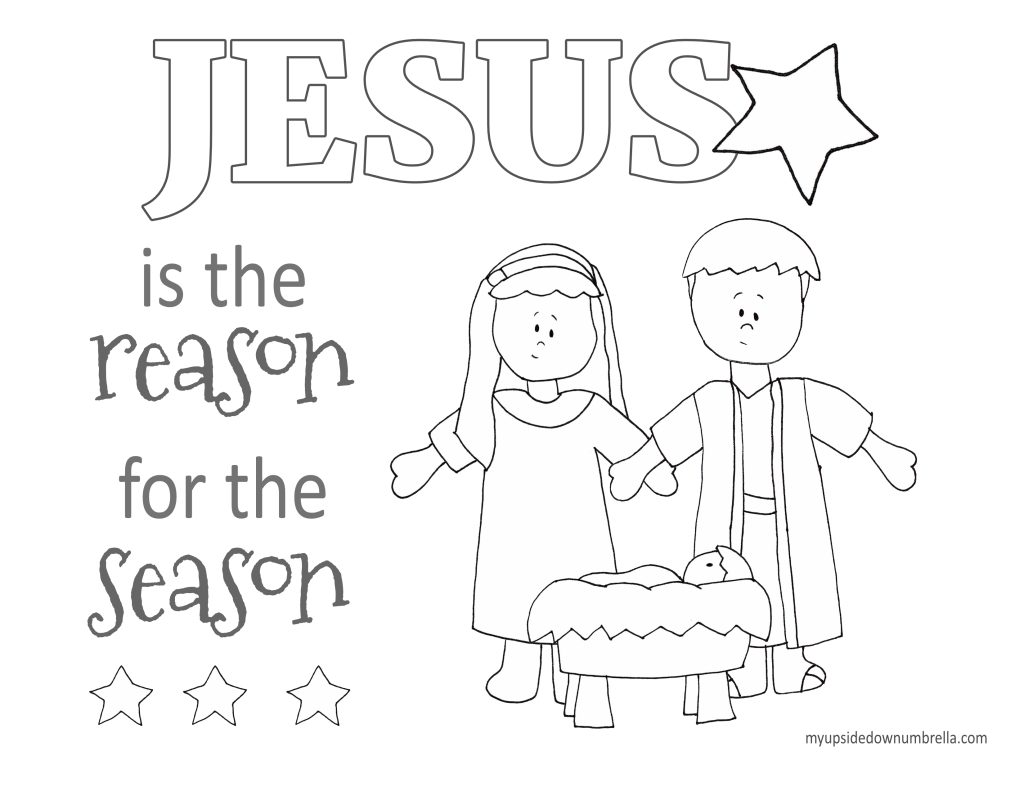 Free printable nativity coloring page