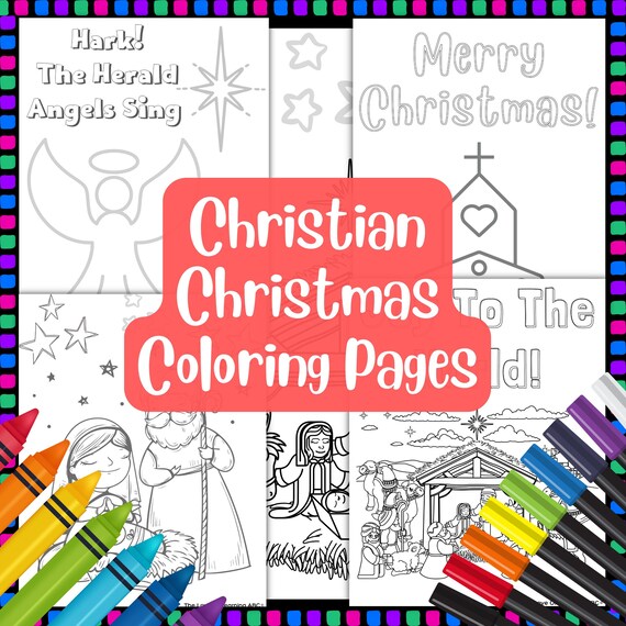 Christian christmas coloring pages religious nonnot secular colouring printable pdf jesus angel church mary joseph nativity scene manger