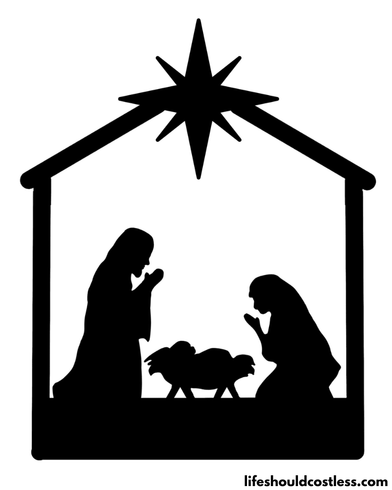 Diy outdoor nativity scene free printable pdf template