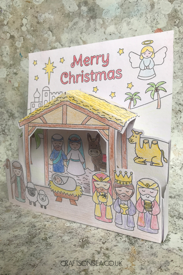Nativity scene craft free printable template