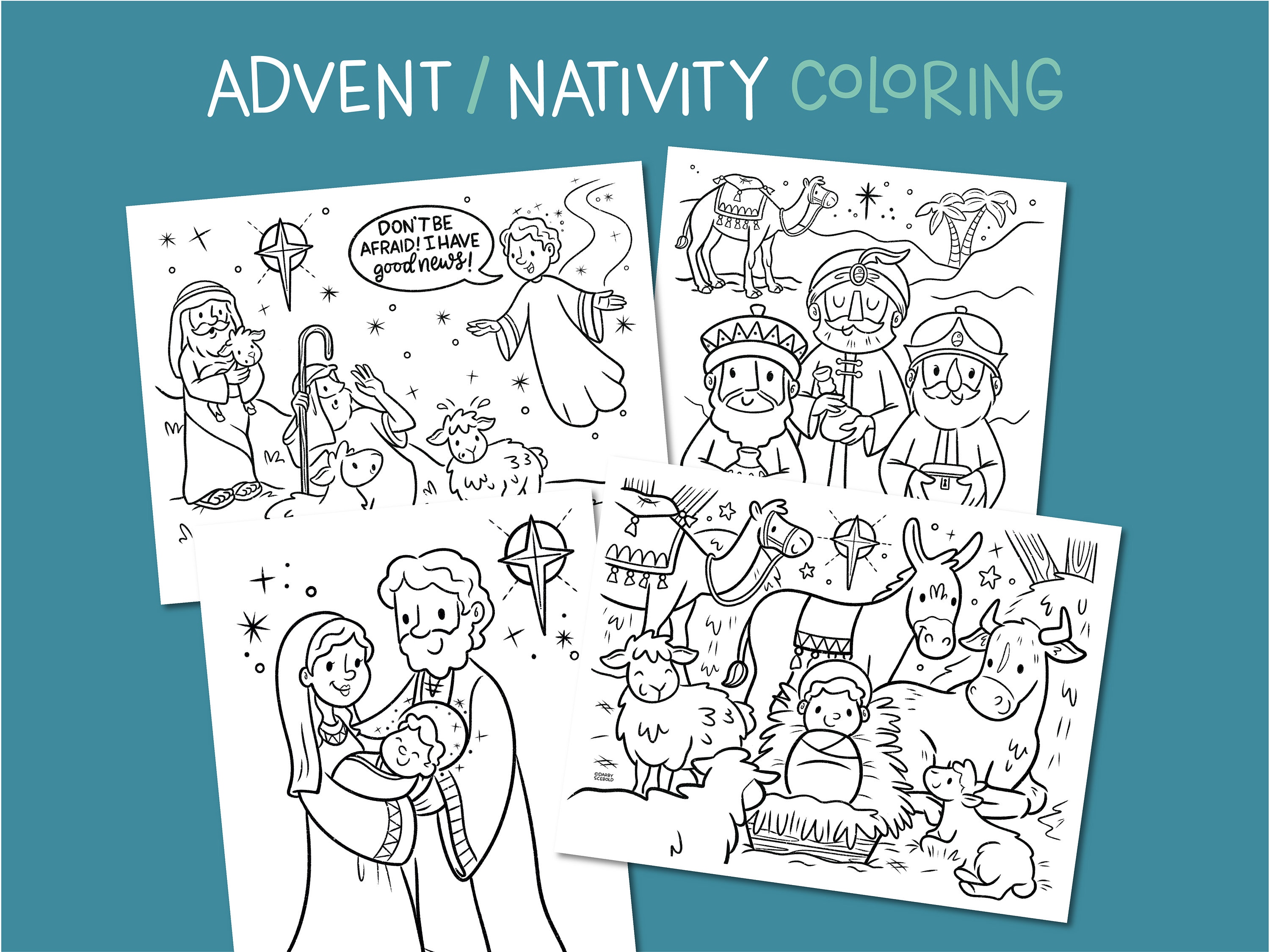 Christmas nativity coloring pages for kids kids christmas coloring pages nativity download the christmas story advent guide digital