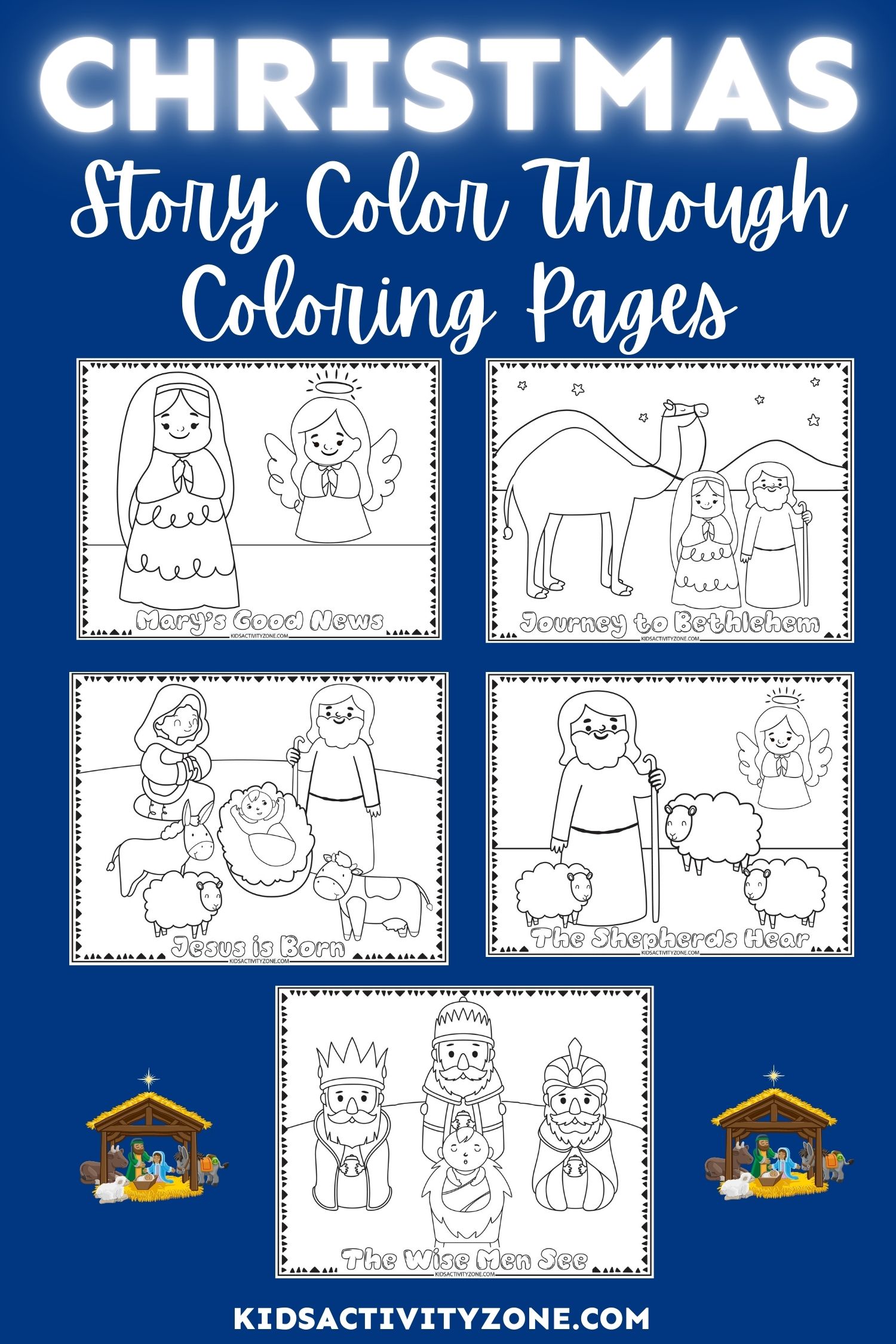 Christmas story coloring pages