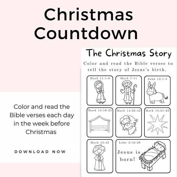 Christmas nativity coloring sheet christmas story bible verse activity christian christmas preschool printable christmas bible story