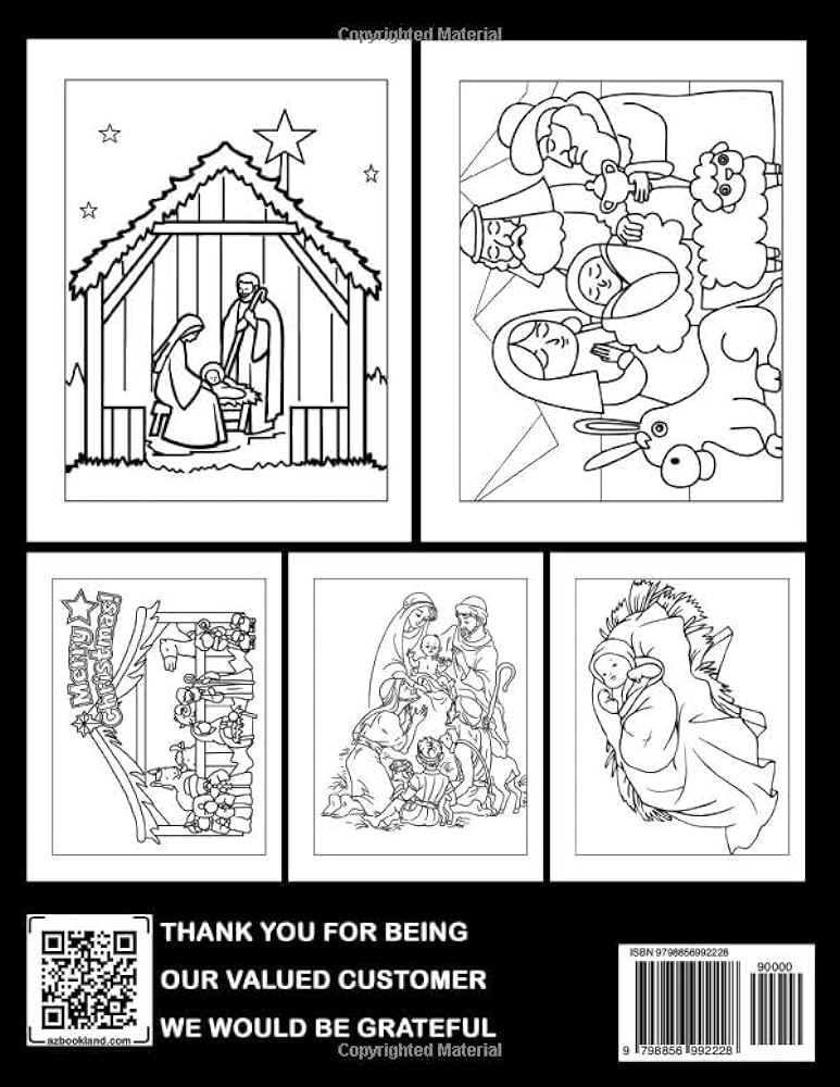 Nativity coloring book the true story of christmas for kids birth of jesus christ large easy and simple coloring pages for preschool villegas anthony books