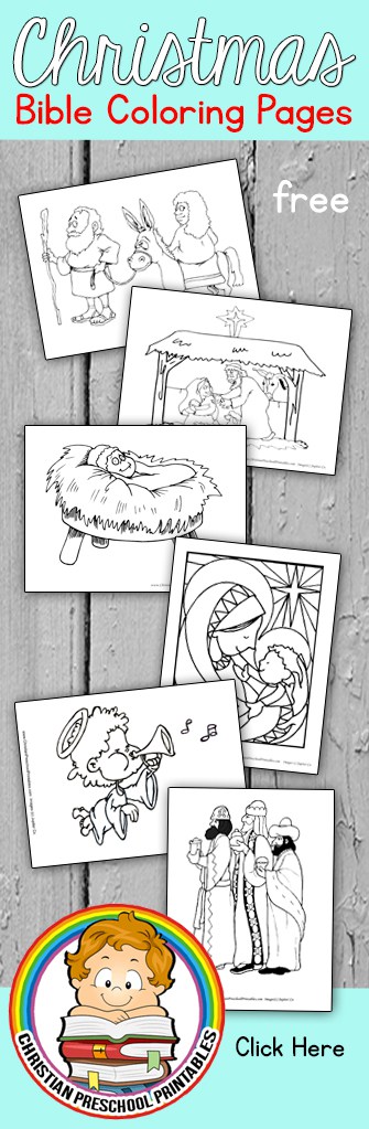 Christmas story bible coloring pages
