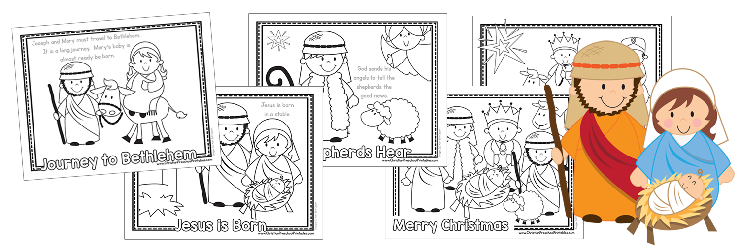 Christmas story bible coloring pages